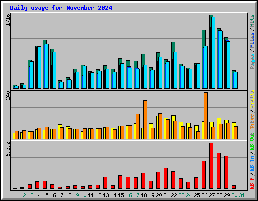 Daily usage for November 2024