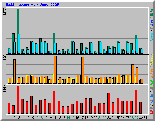 Daily usage for June 2025