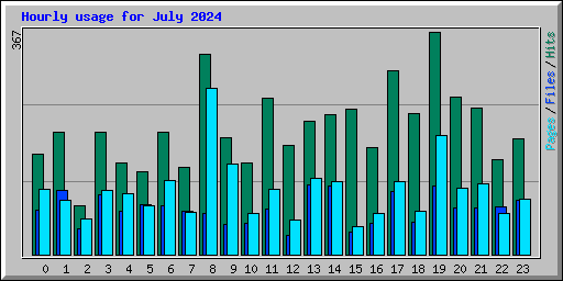 Hourly usage for July 2024