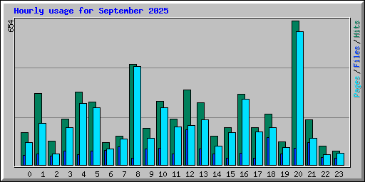 Hourly usage for September 2025