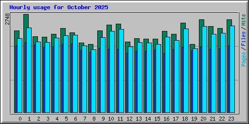 Hourly usage for October 2025