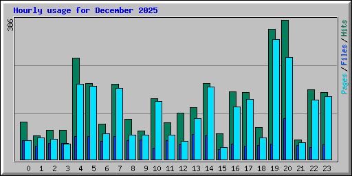 Hourly usage for December 2025
