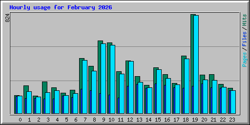 Hourly usage for February 2026