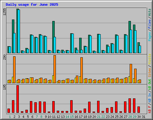 Daily usage for June 2025