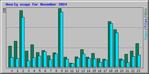 Hourly usage for November 2024