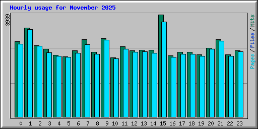 Hourly usage for November 2025