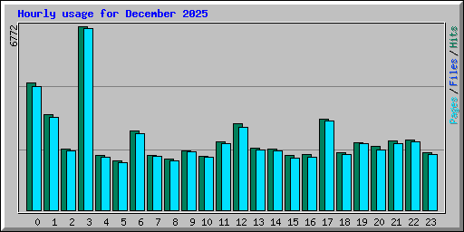 Hourly usage for December 2025