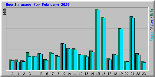Hourly usage for February 2026